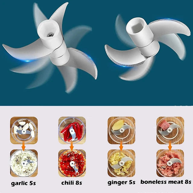 Picadora de alimentos USB recargable